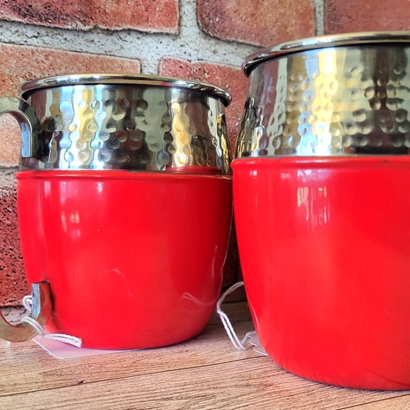 Hammered metal mule mugs - Picture 4 of 5
